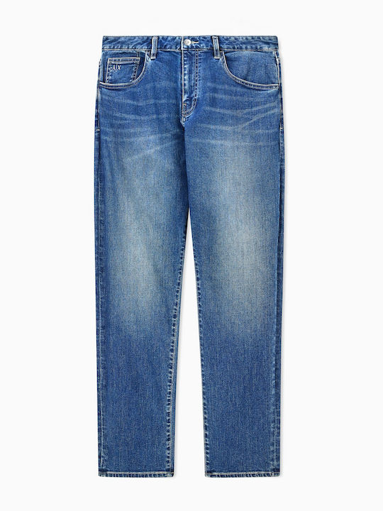 Pantaloni de Blugi pentru Bărbați Elastic Slim Fit Albastru Deschis