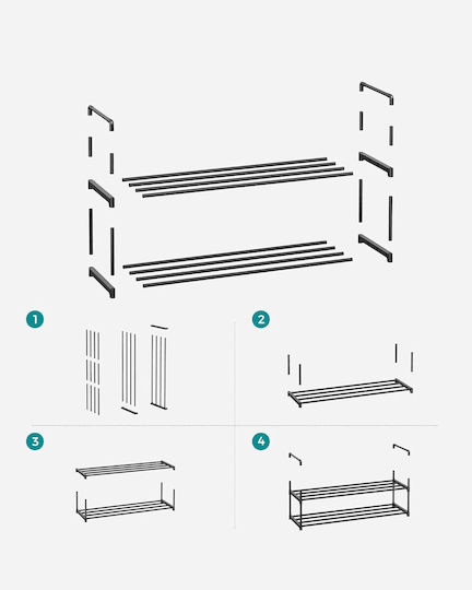 Organizator Pantofi din Plastic 92x30x34cm