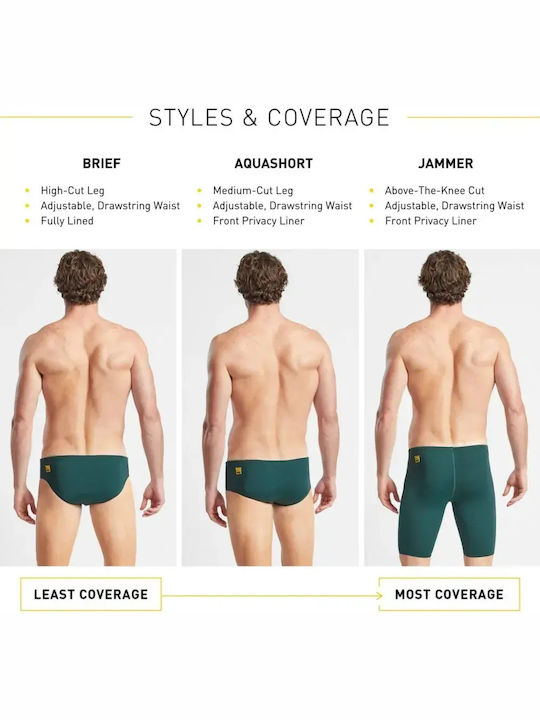 Costum De Baie Bărbați Slip Verde
