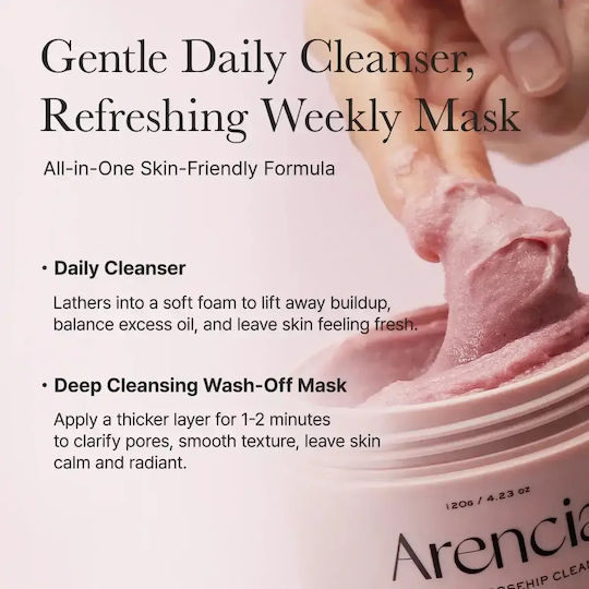 Arencia Fresh Royal Rosehip Balsam Gesichtsreiniger mit Antioxidativ- und Aufhellungseffekt 120gr