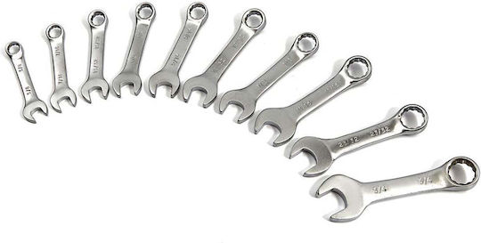 Set Chei Poligonale Germane E-extra Scurte Inch 10 Bucăți 3 8"-3 4" Hbm Machines