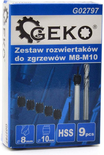 Geko Set Găuri pentru ferăstraie HSS de Tăiere Uscată cu Diametru 8mm