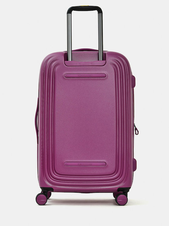Mandarina Duck Logoduck Mittlerer Hartschalen-Reisekoffer Digital Rosa mit 4 Rädern Höhe 69cm