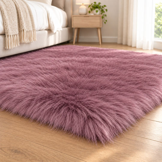 My Home Luxury Angel Неплъзгащ се Килим Правоъгълен Furry Лилав 60x90cm