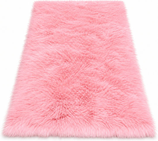 My Home Luxury Angel Non-slip Runner Rug Furry Pink 60x180cm