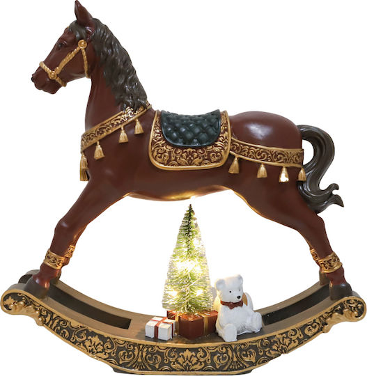 Liberta Beleuchtete Weihnachtsfigur aus Kunststoff Pferd 30x30x7cm