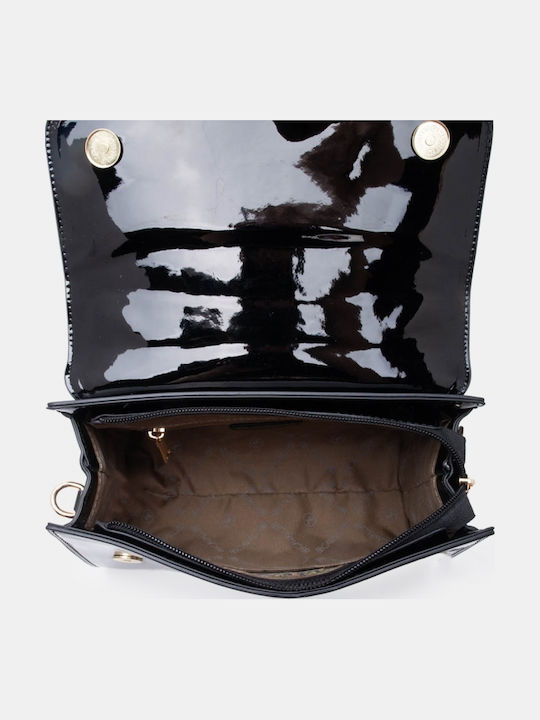 Stoff Damen Handtasche Handtasche Schwarz