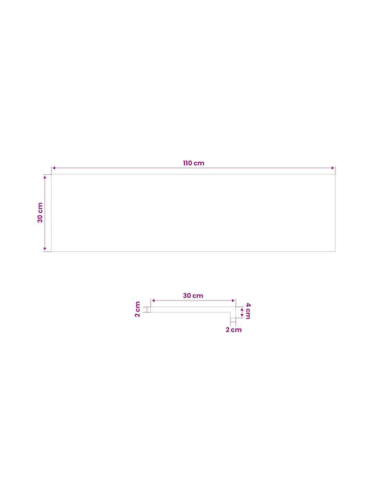 vidaXL Hinged Window W110xH30cm