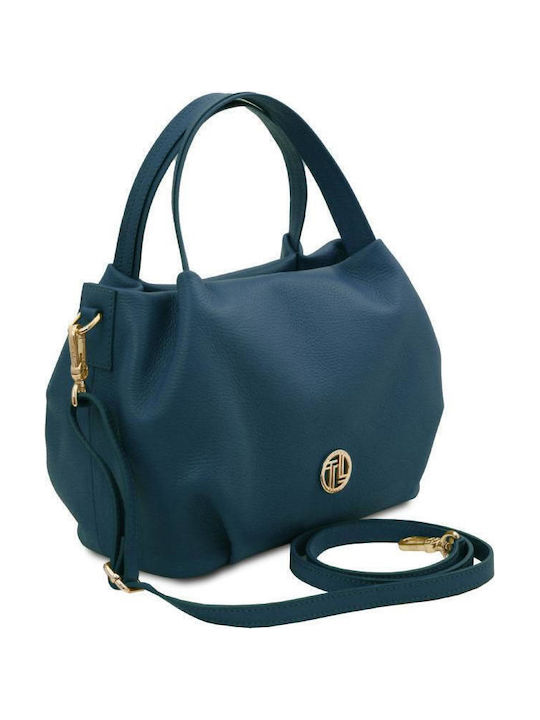 Nora Leather Women's Handbag / Shoulder / Crossbody Petrol Blue