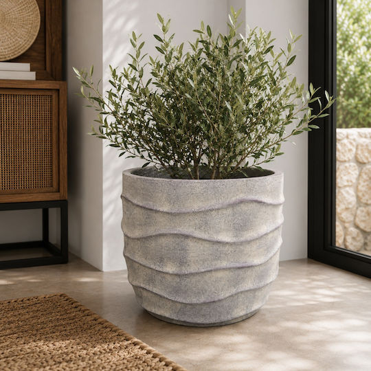 Artekko Concrete Grey Green Patina Flower Pot 40.5x40.5x38 cm