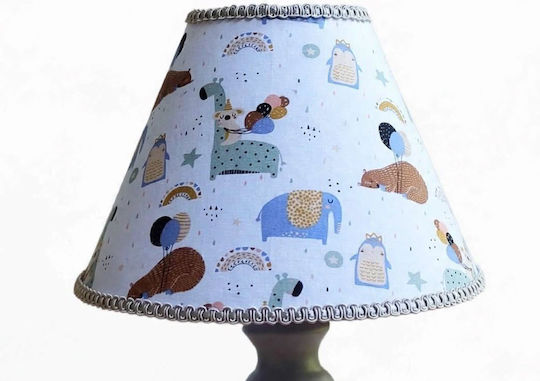 Table Lamp for E27 Fitting with Shade and Purple Base