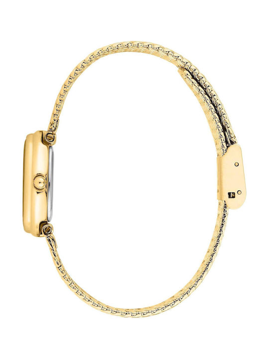 Men's Battery Watch with Gold Stainless Steel Bracelet