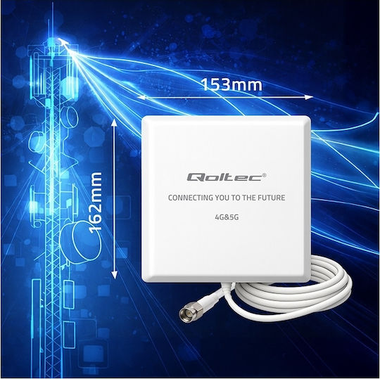 Qoltec 57062 Externe TV-Antenne (Benötigt Strom)