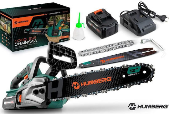Humberg HM-436 Battery Chainsaw 1x4Ah Brushless 21V Brushless with 30.5cm Blade