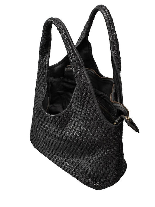 Lang Leather Women's Tote Bag Black