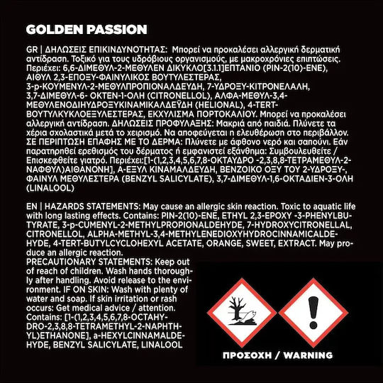 Auto Lufterfrischer Anhänger Feral Aura Collection Golden Passion 1 Stück Auto Gs 19414