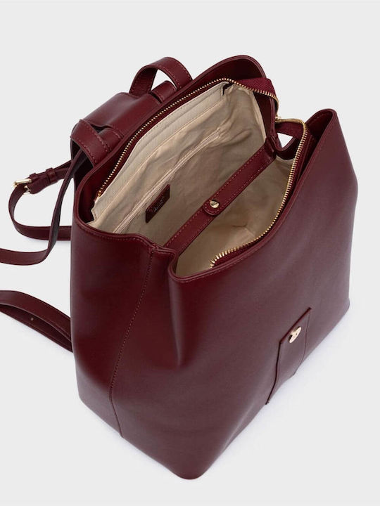 Sole Geantă de Damă Tip Rucsac Burgundy