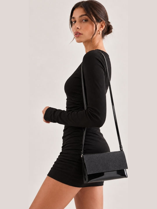 Stoff Damen Handtasche Schwarz