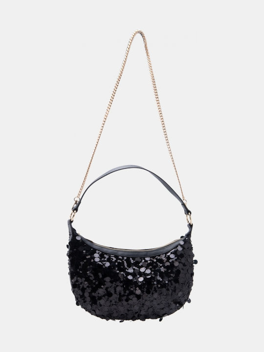 Stoff Damen Handtasche Schulter Schwarz