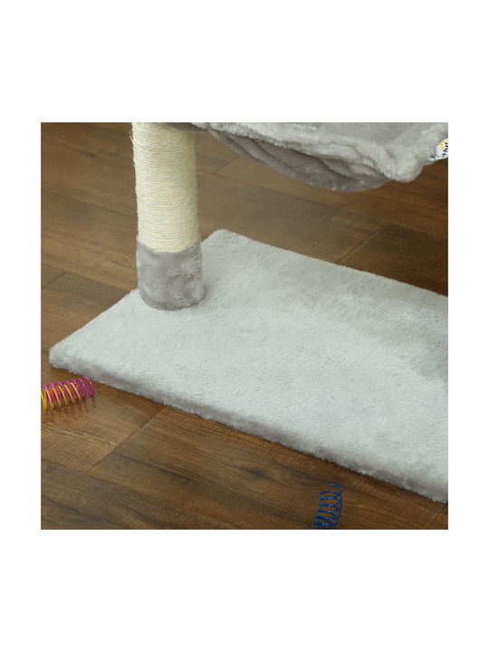 Pawhut Ονυχοδρόμιο Γατόδεντρο Γκρι 2 επιπέδων 50x36x70εκ.