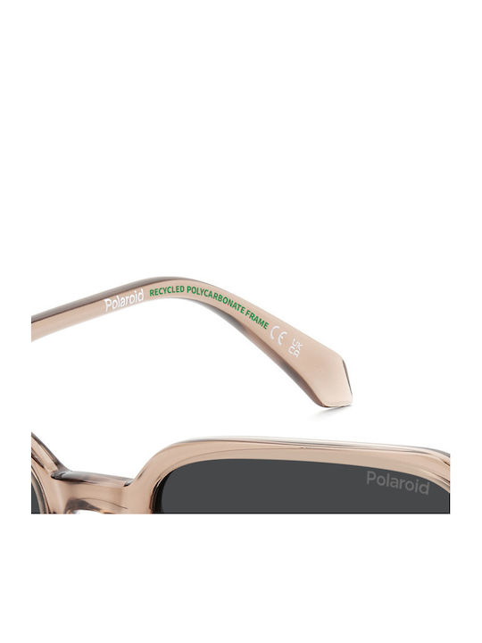 Polaroid Unisex Sunglasses with Pink Frame and Grey Lens