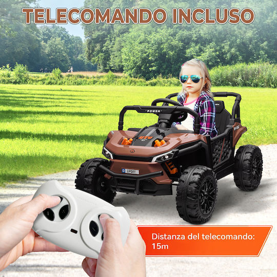 UTV Διθέσιο με Τηλεκοντρόλ 12 Volt Καφέ για 3+ Ετών