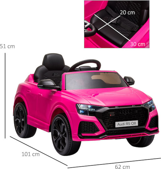 Audi RS Q8 Μονοθέσιο με Τηλεκοντρόλ Licensed 6 Volt Ροζ για 3+ Ετών