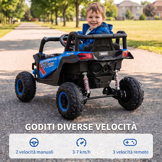 UTV Buggy Einsitzer mit Fernbedienung 12 Volt Blaue Für 3+ Jahre