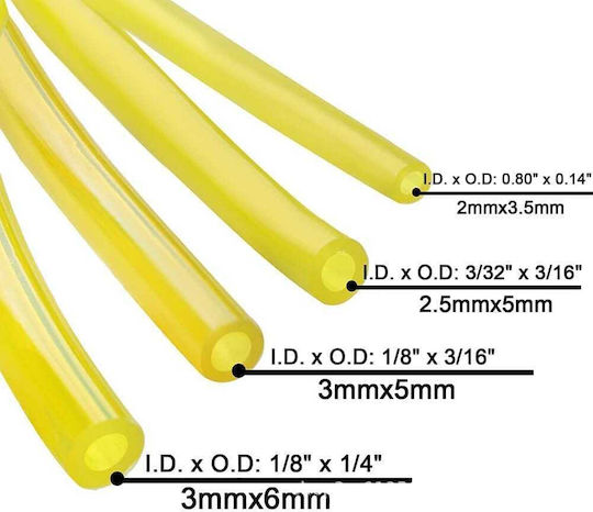 Flexible Fuel Hoses for Gasoline-Powered Brushcutters and Brushcutters 3 × 6 Mm