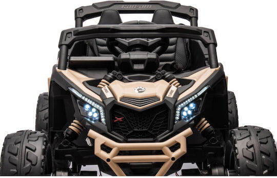 Can-Am Maverick Buggy Двуместен с дистанционно управление Лицензиран 24 волта Бежов за 2+ Години