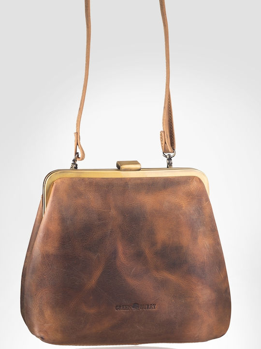Дамска кожена чанта за рамо Antique Brown