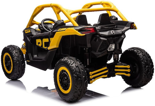 Can-Am Maverick X3 Buggy Două Locuri cu Telecomandă Licențiat 24 Volt Galben pentru 3+ Ani
