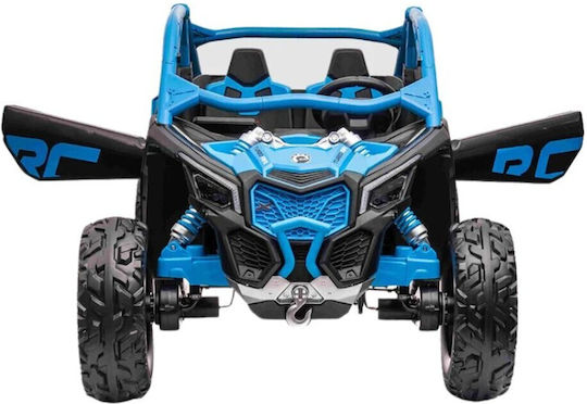 Can-Am Maverick X3 Kinderfahrzeug Doppelsitzer mit Fernbedienung Lizensiert 24 Volt Blau für 3+ Jahre CA001-blau