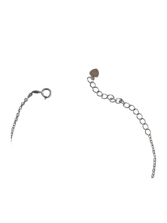 Prince Silvero Damentrailing mit Auge-Design aus Silber mit Zirkon 16cm