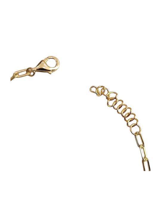 Prince Silvero Damentrailing mit Herz-Design aus Silber Vergoldet mit Zirkon 15cm