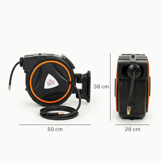 HomCom Automatic Wall Mounted Garden Hose Box With 20m Hose