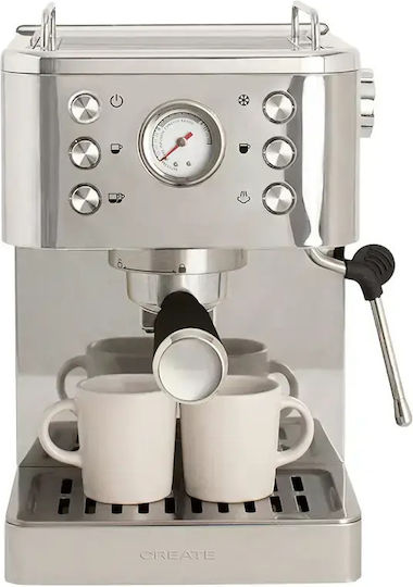 Create Thera Classic Mașină de espresso manuală 1350W Presiune 20bar Gri