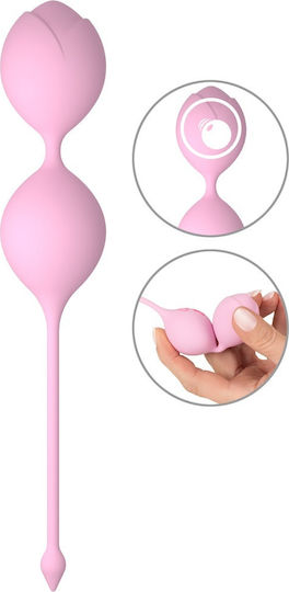 You2Toys Двойно Дилдо с тестиси Розов