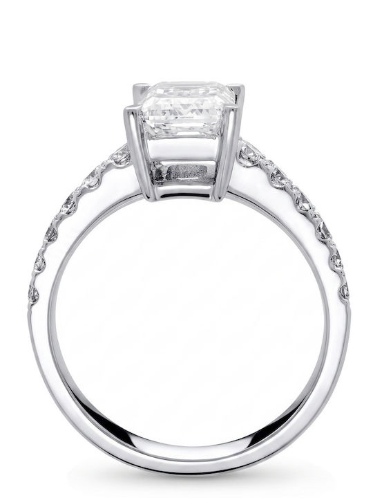 Kiriakos Gofas Einzelner Stein aus Weißgold 14K mit Diamant
