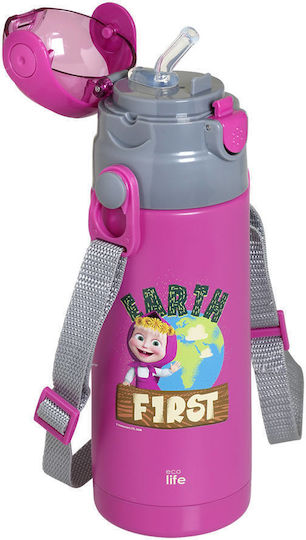 Ecolife Резервна тапа Kids Thermos Masha Earth First 300ml Розов