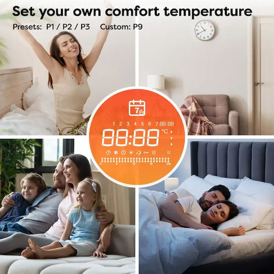 Ciarra Стенен конвектор 2000W с електронен термостат и WiFi 95x45cm Бял