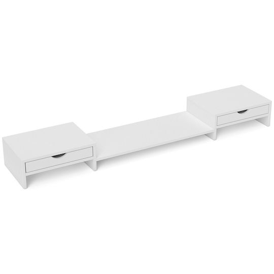 HomCom Βάση Γραφείου Οθόνης Λευκή (923-060V00WT)