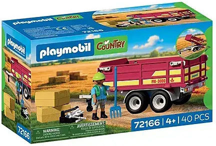 Playmobil Държава Трейлър за трактор с бали слама за 4 години