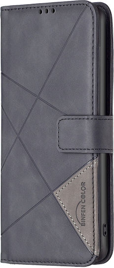 Binfen Color Motorola Edge 50 5g Fusion Leather Wallet Case Black