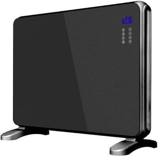 Boden-Konvektorheizung 2000W mit Elektronischem Thermostat Schwarz