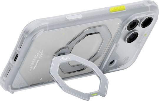 Case Skinarma Saturn Magsafe + Rotating Kick Stand Iphone 18 Pro Max 17 Pro Max Frost