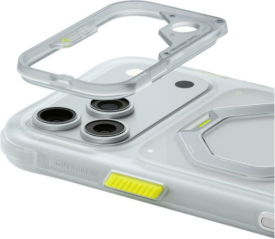 Case Skinarma Saturn Magsafe + Rotating Kick Stand Iphone 18 Pro Max 17 Pro Max Frost