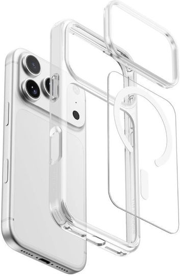 Amazingthing Минимален Магнитен Кейс Drop Proof 3 Лещи iPhone 18 Pro Връзка За Врата Съвместим С Magsafe Прозрачен