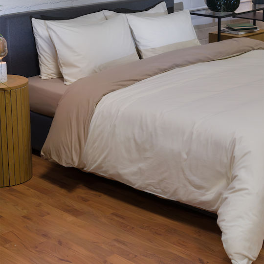 Παπλωματοθήκη Μονή Σετ 165x245 2 Όψεων Naf-naf Hue Birch Coblestone