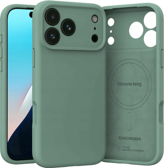 iPhone 18 Pro Max 17 Pro Max Spacecase Silicone Mag Case Silicone Magsafe Smoke Pine Mobile Phone Case